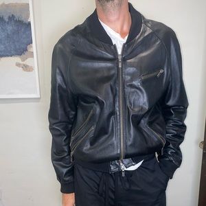 Alexander McQueen leather bomber